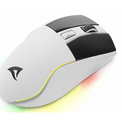 4. Sharkoon SGM50W Gaming-Maus, rechte Seite, RF Wireless + USB Typ-A, optisch, 6400 DPI