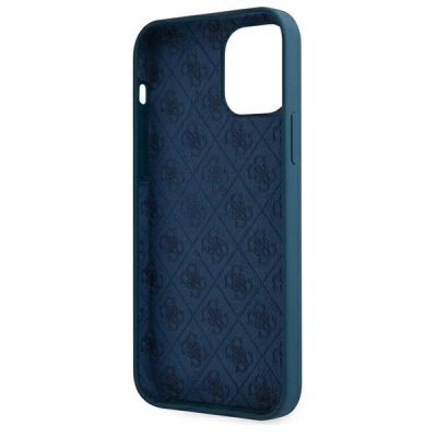 7. Guess, GUHCP12LLSLMGBL iPhone 12 Pro Max 6,7" blau/blaue Hardcase-Metall-Logoschrift