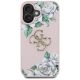 3. Guess Grained Roses Big 4G Logo iPhone 16 Hülle - Rosa