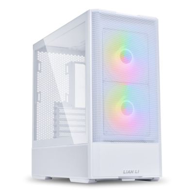 Lian Li LANCOOL 207 PC-Gehäuse, Midi-Tower, ATX, gehärtetes Glas – Weiß