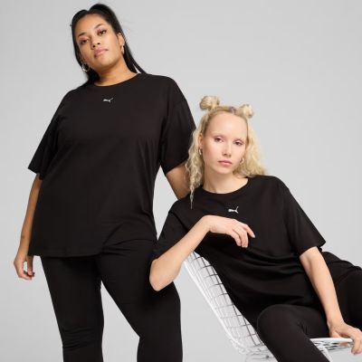 3. Puma ESS Relaxed Tee Damen-T-Shirt Schwarz 684971 01