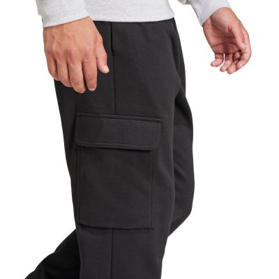 6. Herren adidas Essentials Feelcozy Fleece Cargohose Schwarz JE3820