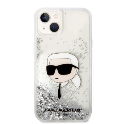 3. Karl Lagerfeld KLHCP14MLNKHCH iPhone 14 Plus 6,7" Silber/Silber Hardcase Glitter Karl Head