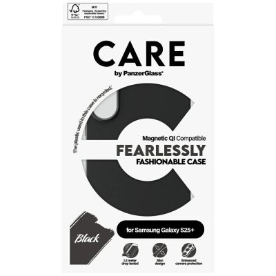 4. CARE by PanzerGlass Fashion QI Hülle für Samsung Galaxy S25+ - Schwarz