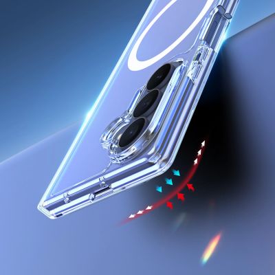 8. Dux Ducis Clin Mag Case für Samsung Galaxy Z Fold 8 / Z Fold 7, kompatibel mit MagSafe – Transparent