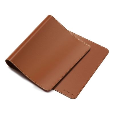 2. Satechi Premium Schreibtischunterlage – Schreibtischunterlage aus veganem Leder (braun)