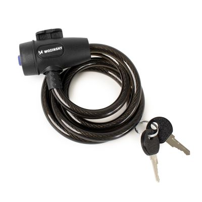 2. Wozinsky WZR-K3 Kabel-Fahrradschloss mit Schlüssel, 90 cm – Schwarz