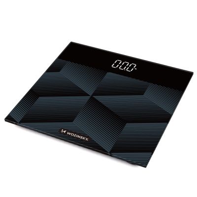 3. Wozinsky WAL-180 Badezimmerwaage bis 180 kg, präzise - Schwarz