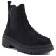 Schwarze Wildleder-Ankle-Boots mit Plateau für Damen, Big Star UU274858