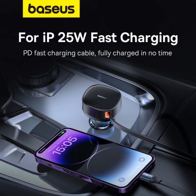 14. Baseus Enjoyment Pro USB-C (Buchse) / Lightning (Stecker) 60W Kfz-Ladegerät – Schwarz