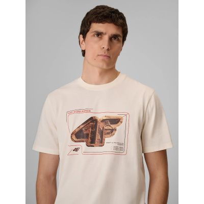 3. Herren-T-Shirt mit Aufdruck, regulär, Größe 4F 4FRSS26TTSHM4230-11S