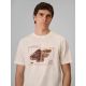 3. Herren-T-Shirt mit Aufdruck, regulär, Größe 4F 4FRSS26TTSHM4230-11S
