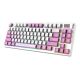 3. MSI FORGE GK600 TKL Kabellose Gaming-Tastatur Violett USB + Bluetooth QWERTZ Spanisch Pink, Lila, Weiß