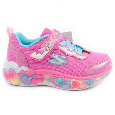 10. Skechers S Lights LED Kinder-Sportschuhe für Mädchen mit Klettverschluss