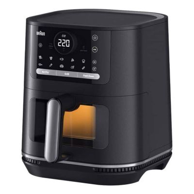 Braun HF 5075 Einzel-Heißluftfritteuse, 2000 W, Schwarz/Grau
