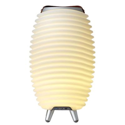 KOODUU SYNERGY 35 LED-Lampe mit Lautsprecher und Getränkekühler – 41 x 24 cm, Weiß