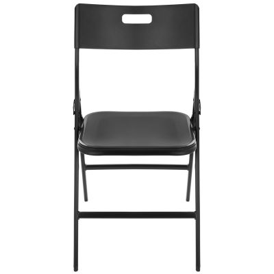 28. TOURISTEN-CATERING-SET, KLAPPTISCH 86,5 x 86,5 x 71 CM UND 4 SCHWARZE STÜHLE