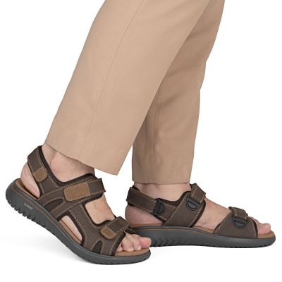 6. Braune Herren-Ledersandalen mit Klettverschluss Rieker 26450-26