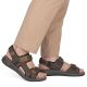 6. Braune Herren-Ledersandalen mit Klettverschluss Rieker 26450-26
