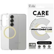 CARE by PanzerGlass Flagship Urban Combat Chardonnay QI-Hülle für Samsung Galaxy S25+ – transparent