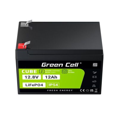 23. GREEN CELL LIFEPO4 CUBE-AKKU 12AH 12V/12,8V 153,6Wh LFPGC12V12AH