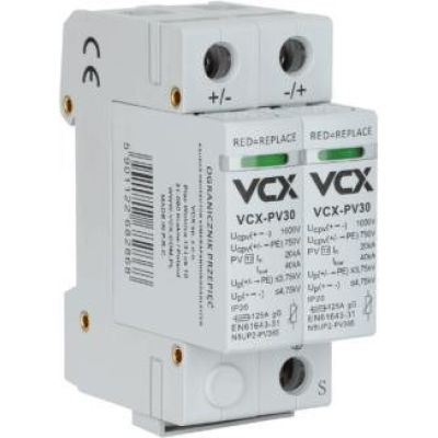 Photovoltaik-Gleichstrom-Überspannungsableiter PV30 Klasse T2 (C) 2P 1000V VCX