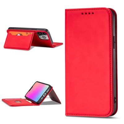 13. Magnetkartenetui für Samsung Galaxy S23 Flip Cover Wallet Stand rot