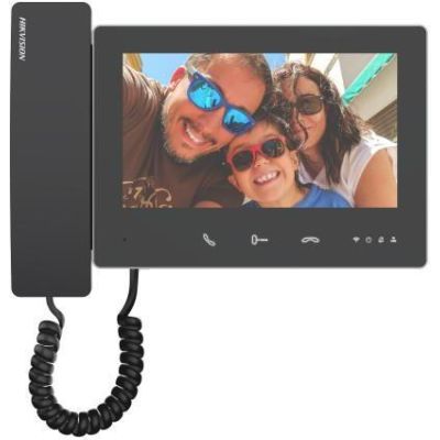 Hikvision DS-KH7300EY-WTHE2/Schwarzer Video-Intercom-Monitor