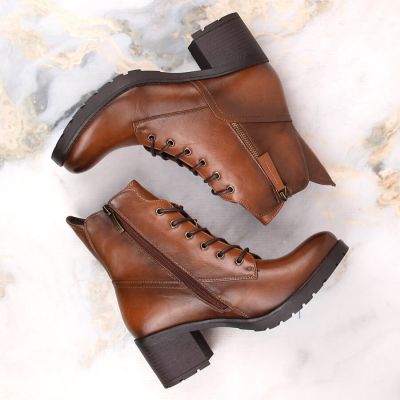 12. Potocki W WOL177B Plateau-Stiefeletten in Kamel