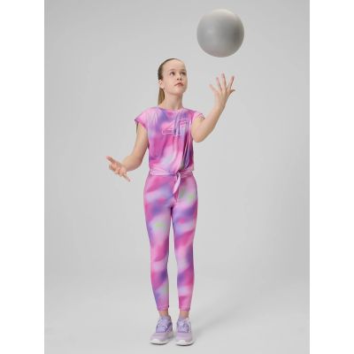3. Schnelltrocknendes Sport-Crop-Top für Mädchen 4F 4FJRSS26TFTSF2387-90A