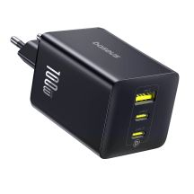 Baseus EnerFill FE11 100W Wandladegerät 2 x USB-C + USB-A - Schwarz