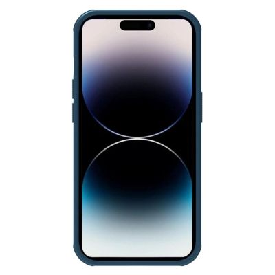 4. Nillkin Super Frosted Shield Pro Hülle für iPhone 14 Pro Rückseite blau