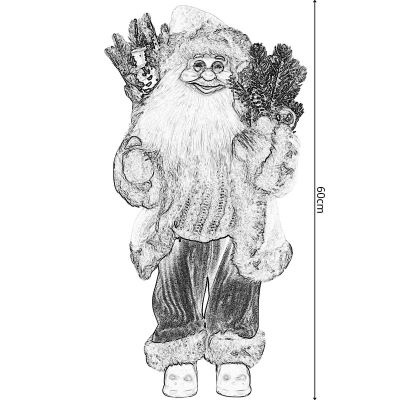 6. DEKORATIVER WEIHNACHTSMANN 60 CM MICA