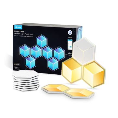 10. Govee H606A Glide Hexagon Light Panels Ultra 7er-Pack | LED-Beleuchtung | RGBIC, 2,4-GHz-WLAN, Bluetooth