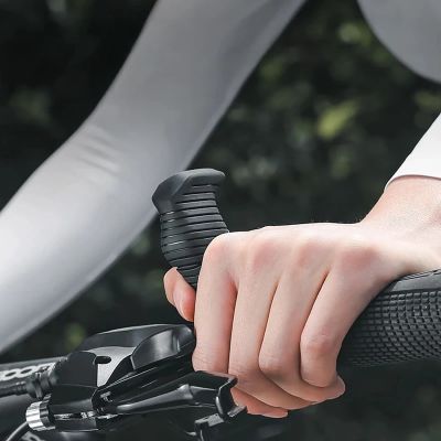 6. Wozinsky WGR-M22 MTB-Fahrradgriffe 22,2 mm Ergonomische Daumengriffe - Schwarz
