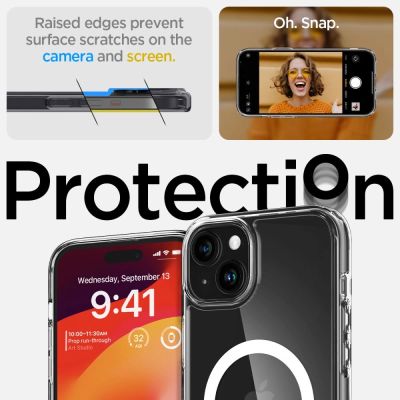 10. Spigen Ultra Hybrid Mag-Hülle mit MagSafe für iPhone 15 Plus – Weiß