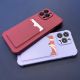 6. Card Armor Case Pouch Cover für iPhone 13 Pro Card Wallet Silikon Air Bag Armor Case Orange
