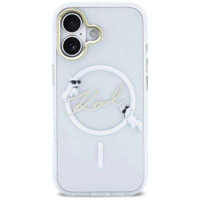 3. Karl Lagerfeld IML Choupettes Karl Script Logo MagSafe iPhone 17 Hülle - Transparent