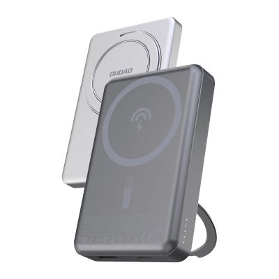 7. Dudao K28 10000 mAh PD 22,5 W MagSafe Powerbank mit Metallgehäuse und Ringständer - Grau