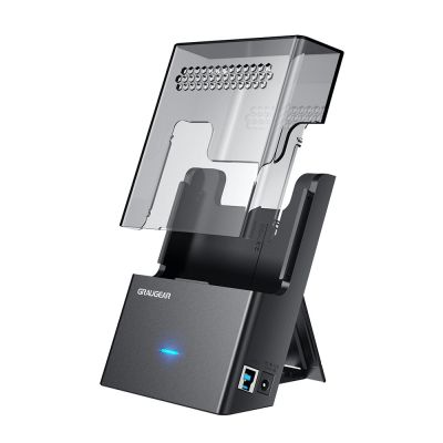 GRAUGEAR G-3502-AC USB 3.2 Gen 1 (3.1 Gen 1) Typ-B Festplatten-Dockingstation, Schwarz, Transparent