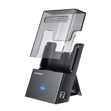 GRAUGEAR G-3502-AC USB 3.2 Gen 1 (3.1 Gen 1) Typ-B Festplatten-Dockingstation, Schwarz, Transparent