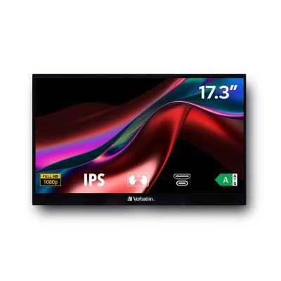 8. Verbatim 49593 Computermonitor 43,9 cm (17,3") 1920 x 1080 Pixel Full HD LCD-Touchscreen Schwarz