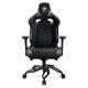 9. COUGAR CGR-T2F-GLB Universeller Gaming-Stuhl mit gepolsterter, bezogener Sitzfläche, Schwarz