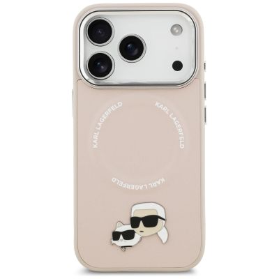 3. Karl Lagerfeld Karl & Choupette Pins MagSafe Hülle für iPhone 17 Pro Max – Pink