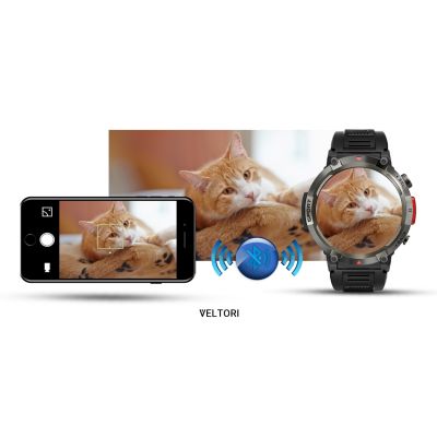 16. VELTORI VT140-1 Smartwatch Schwarzes Silikonarmband