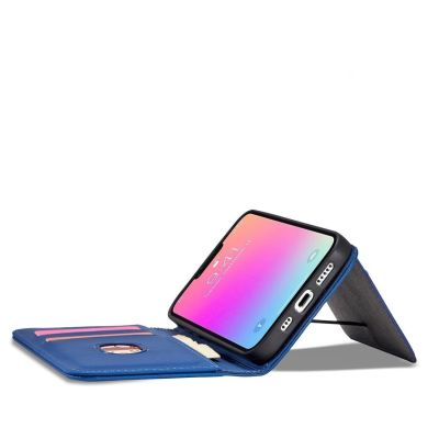 13. Magnetkartenetui für Samsung Galaxy S23 Ultra Flip Cover Wallet Stand blau