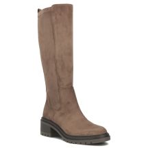 Damen-Wildlederstiefel mit Blockabsatz in Taupe Filippo DKZ8310
