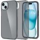 7. Spigen Crystal Flex Hülle für iPhone 15 Plus – grau und transparent