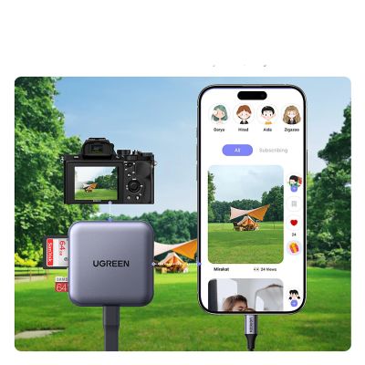 11. Ugreen Magnetischer Speicherkartenleser + 100W PD 3-in-1-Ladegerät – Grau