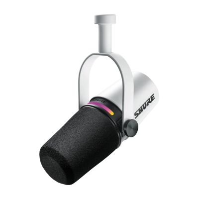 Shure MV7+-W – Voice-Over-/Voice-Mikrofon mit XLR-/USB-C-Anschluss, Weiß